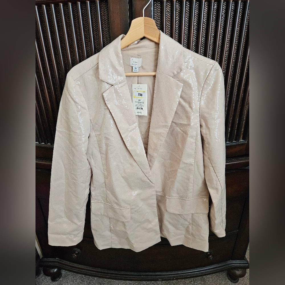 A New Day Sequin Blazer Xs Nwt